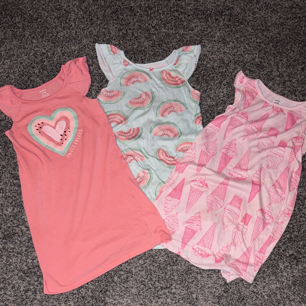 Carter's Pink and Green Heart Dress